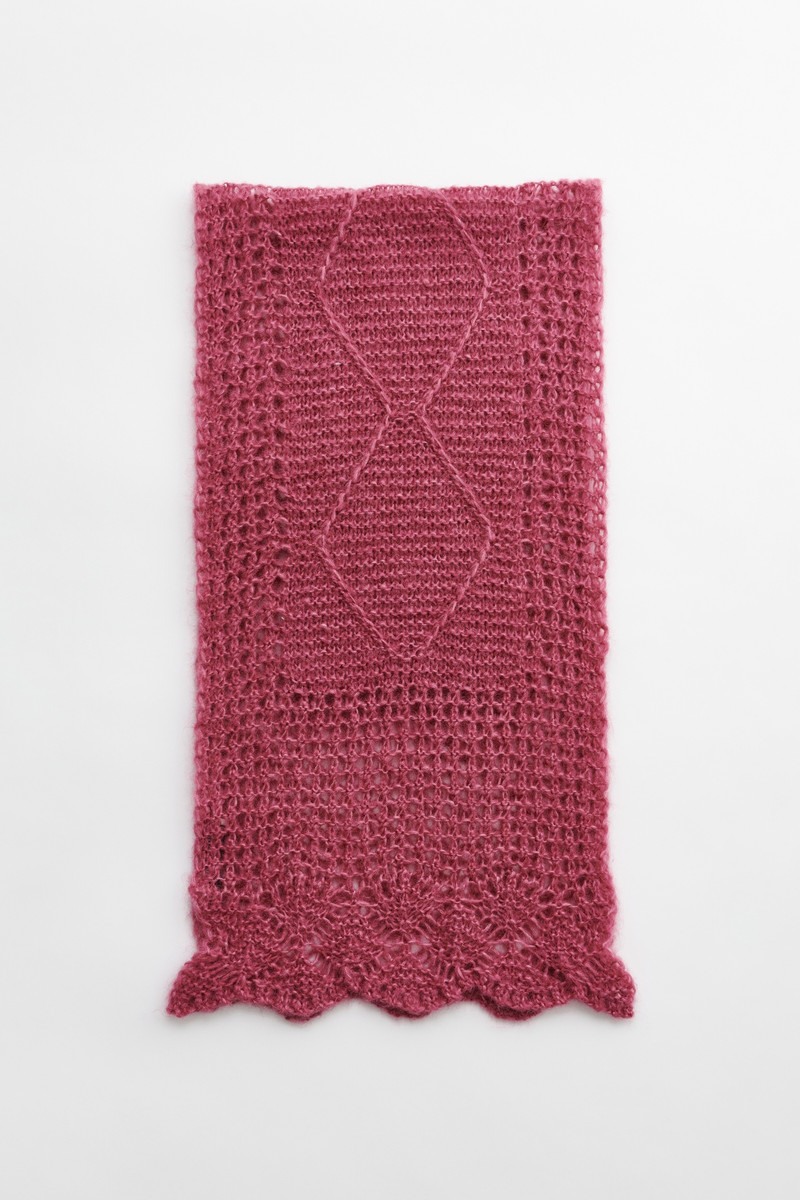 Domestic Scarf Uncut Ruby Softest Mohair Silk 1