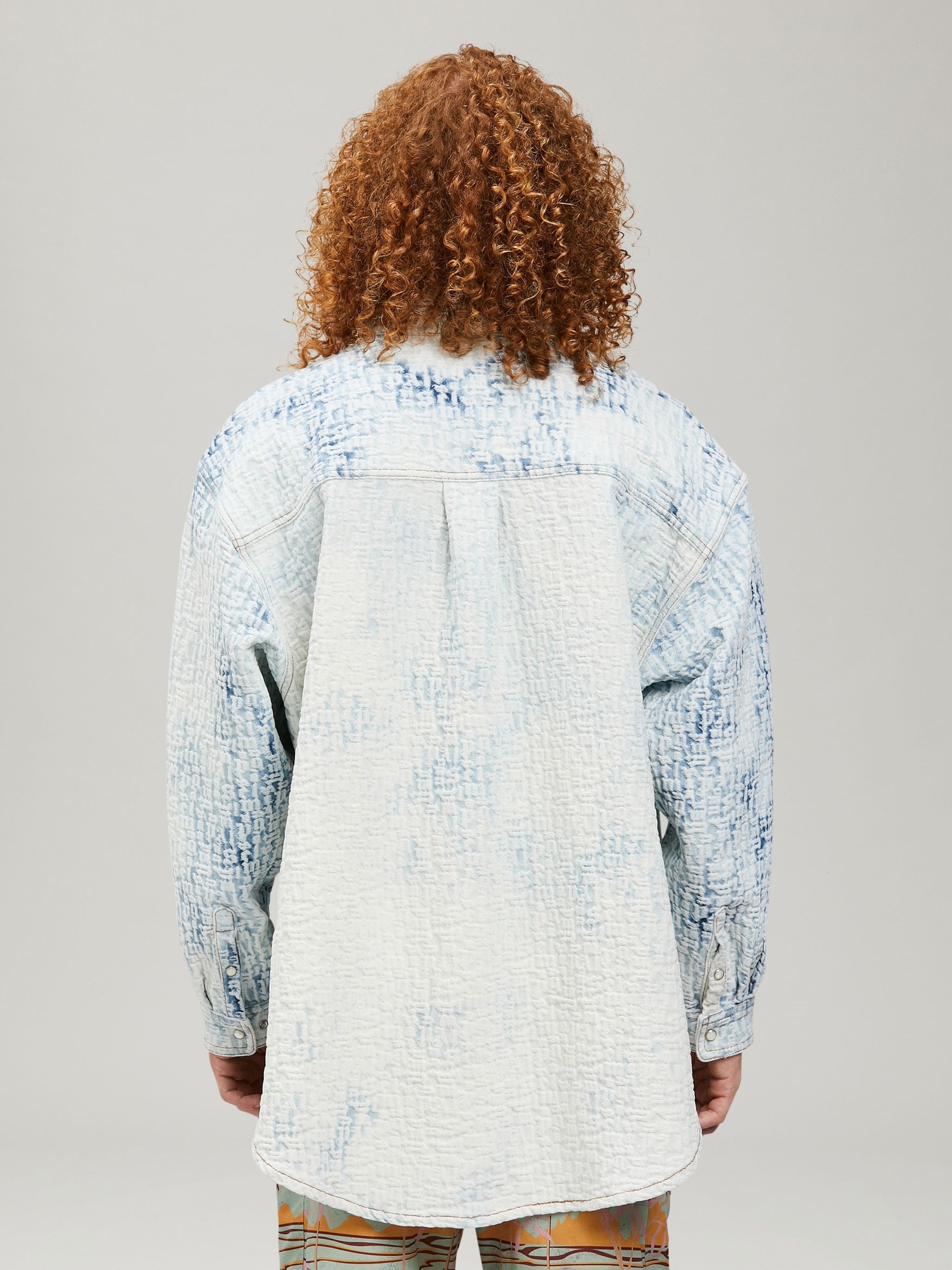 VIP【関税送料無料】希少 PALM ANGELS MONOGRAM DENIM SHIRT Palm Angels LW Monogram Denim Shirt - Feuille Luxury