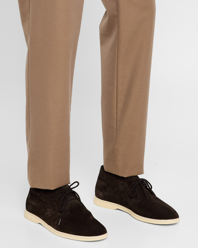 Loro Piana Men's Desert Walk Suede Derby Shoes outlook