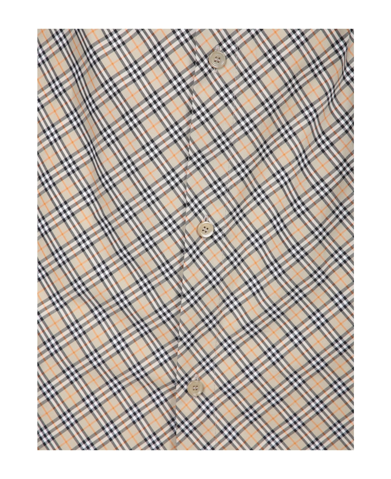 【送料&関税込】Burberry Mini Check Sand Polo Dress Burberry Check Cotton Polo Mini Shirtdress - Dresses