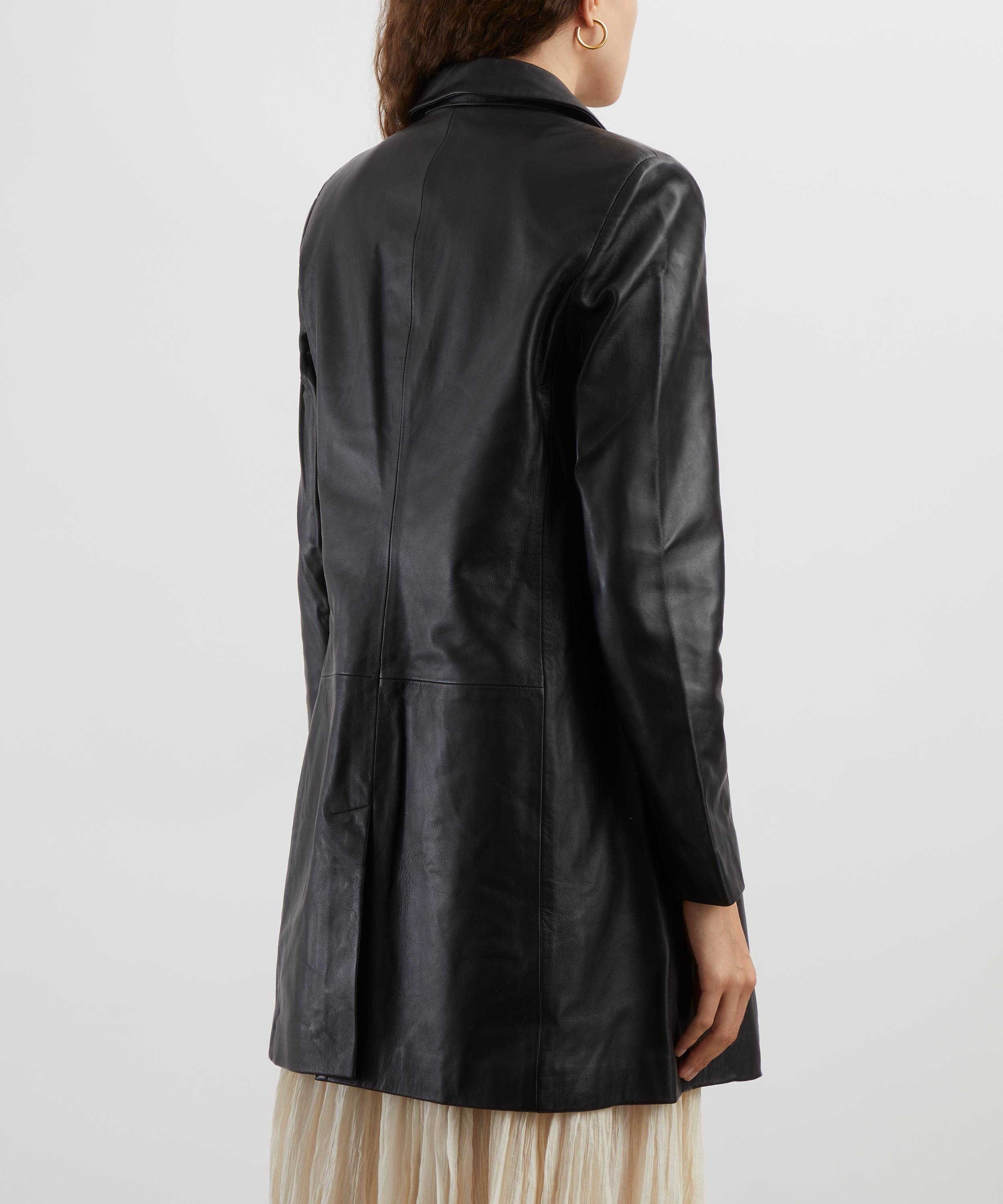 Leather Longline Jacket - 4