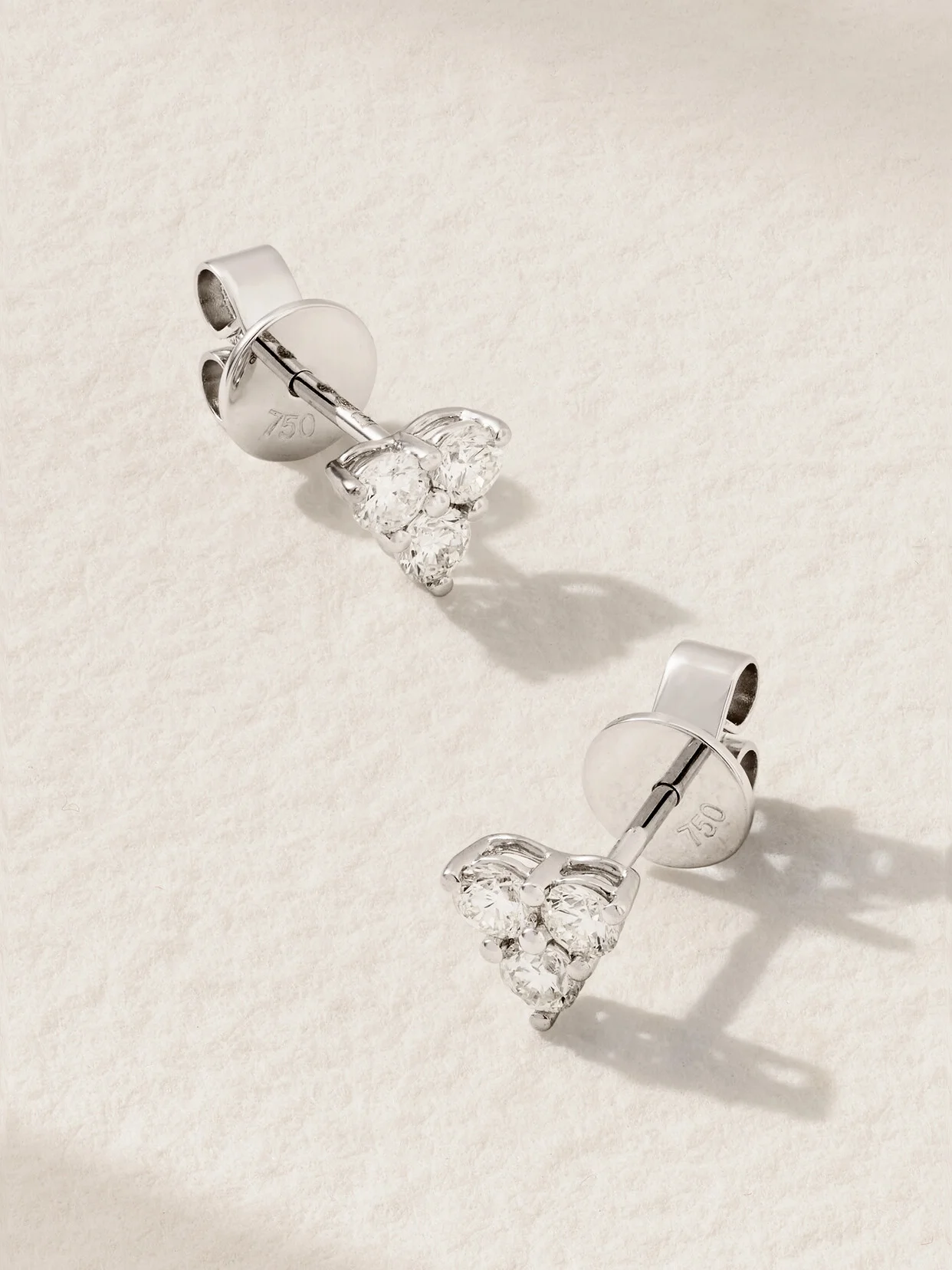 Trillion 18-karat White Gold Diamond Earrings - 1