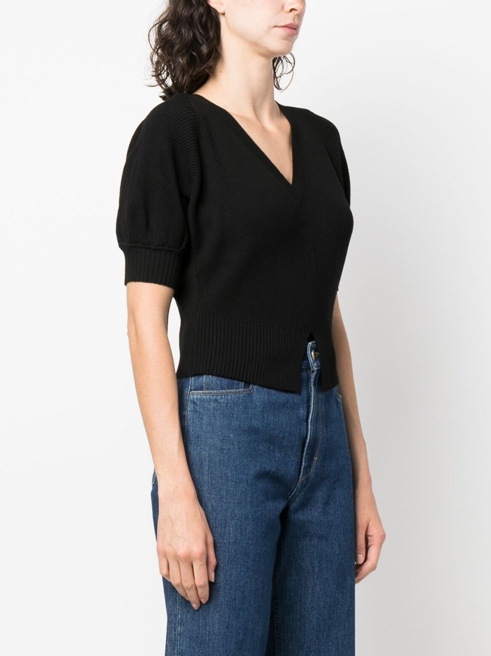 Eila ribbed V-neck top - 3