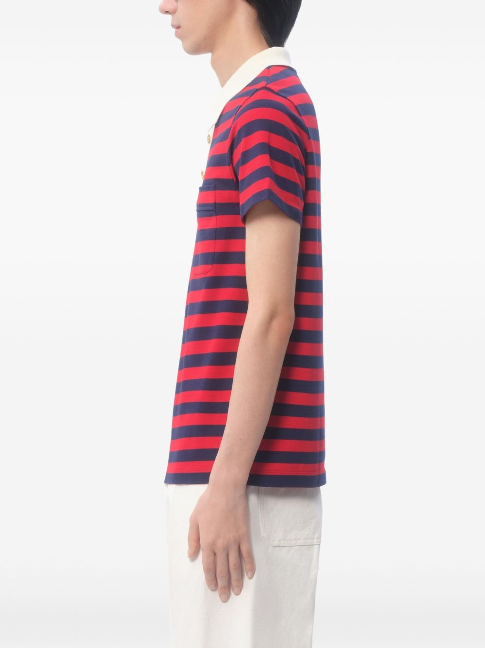 striped cotton polo shirt - 5