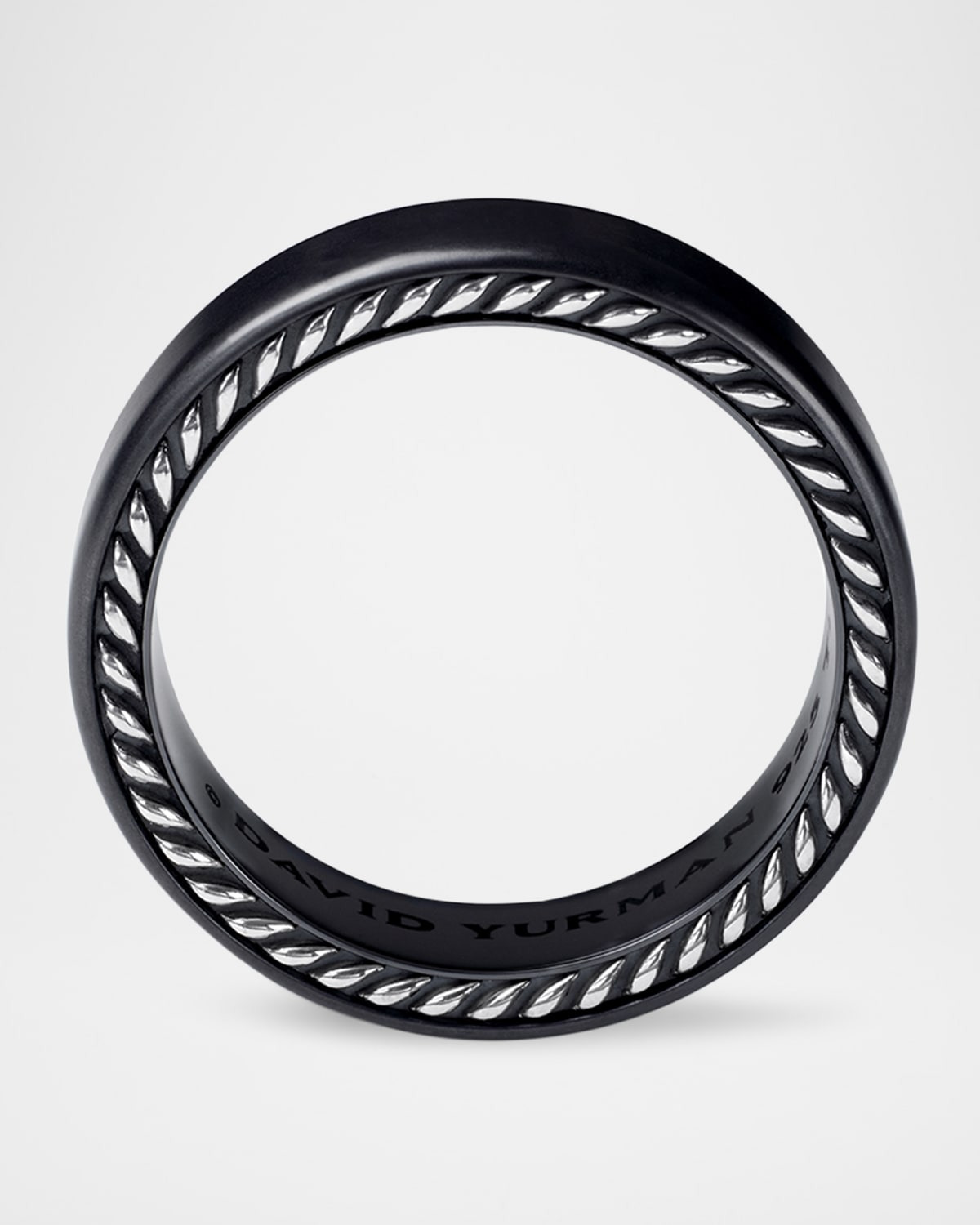 Men's Streamline Band Ring in Titanium, 6mm - 7