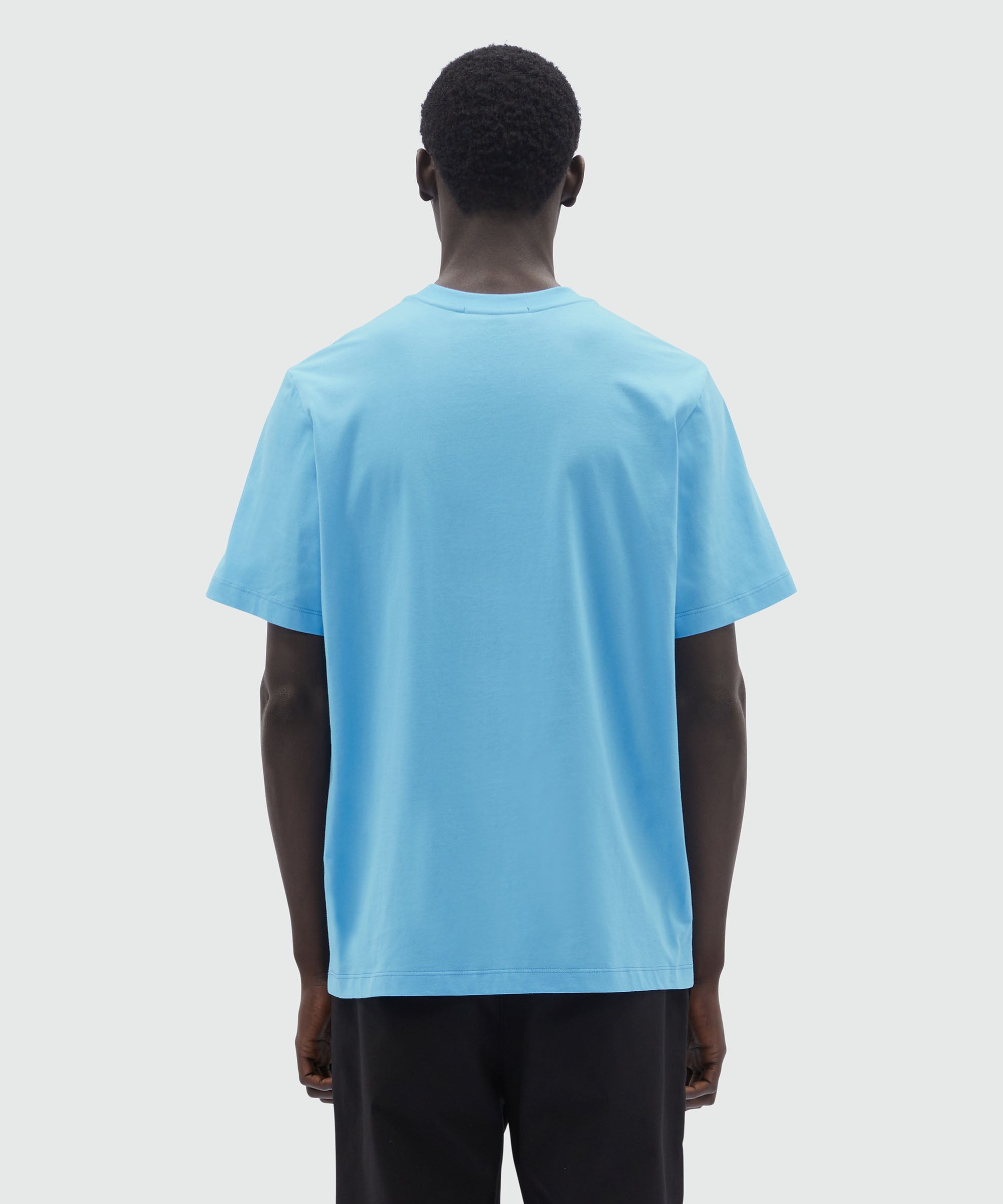 Light blue jersey T-Shirt and embroidered logo - 3