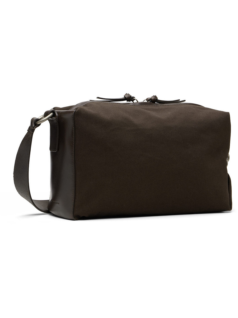 Brown Canvas & Lambskin Bag 3