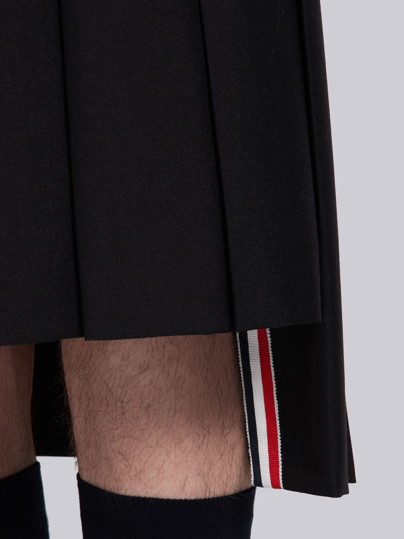 Black 3Ply Mohair Pleated Skirt 5