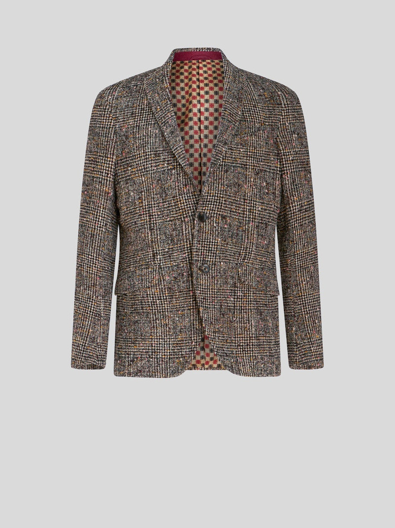 WOOL JACKET WITH CHECK WORKING 1