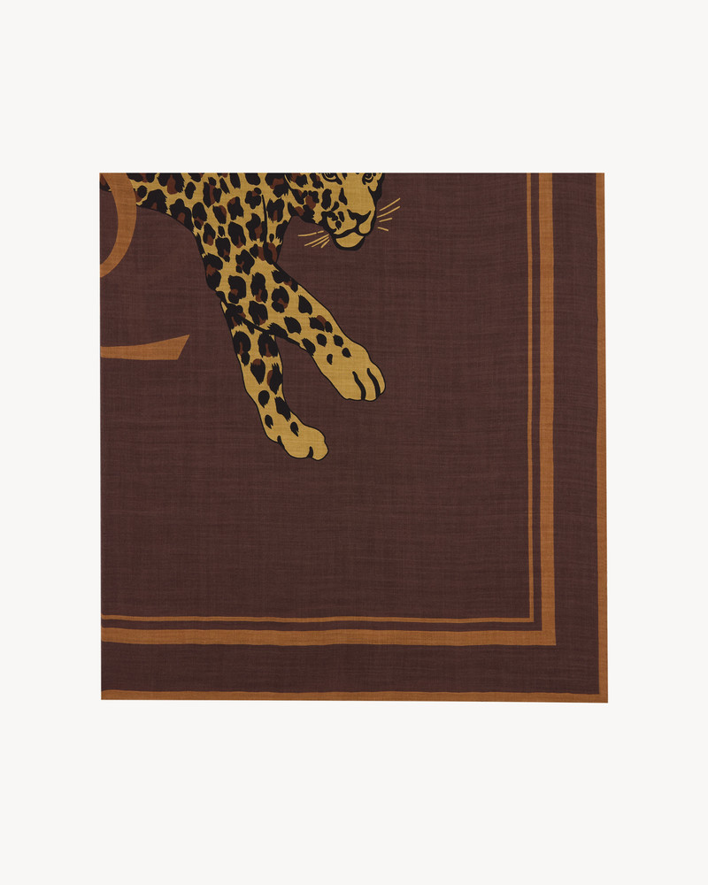 SAINT LAURENT CASSANDRE SQUARE SCARF IN WOOL TWILL outlook