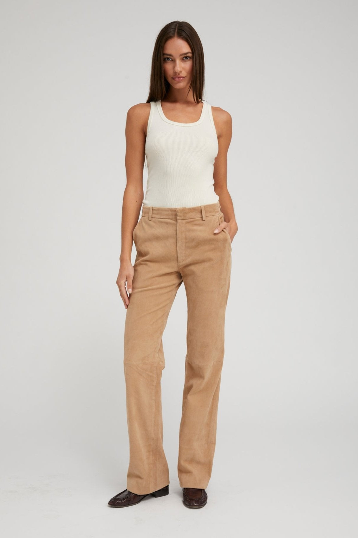 CREME RIB FITTED SCOOPED TANK - 2