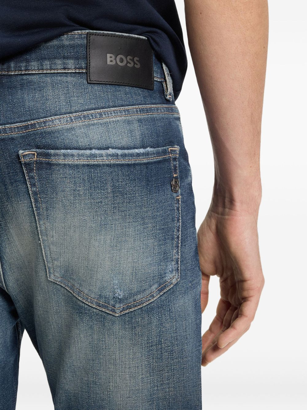 faded-effect jeans - 2