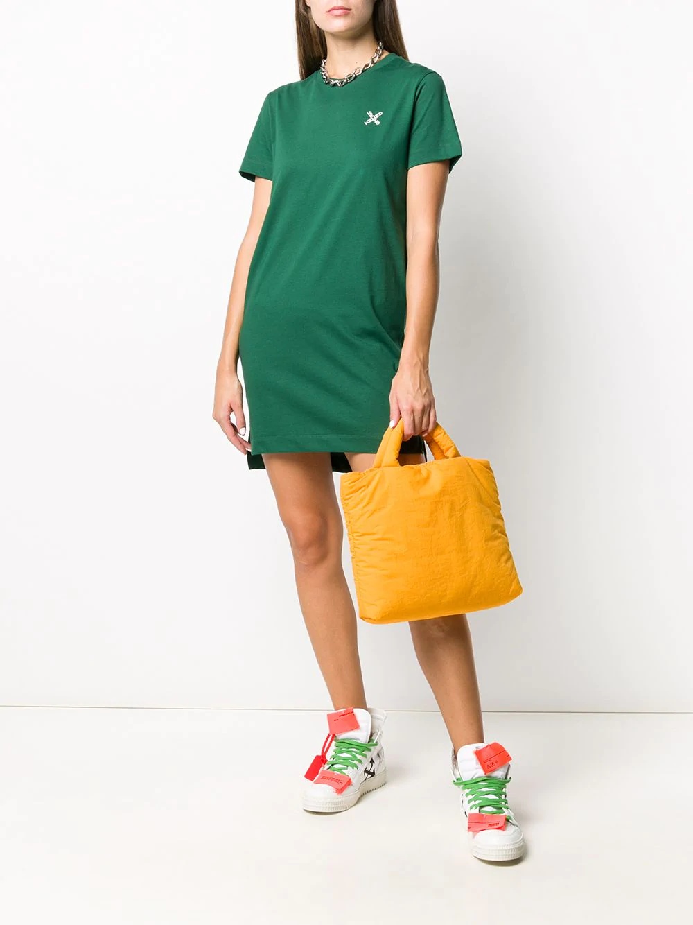 logo-print T-shirt dress - 2