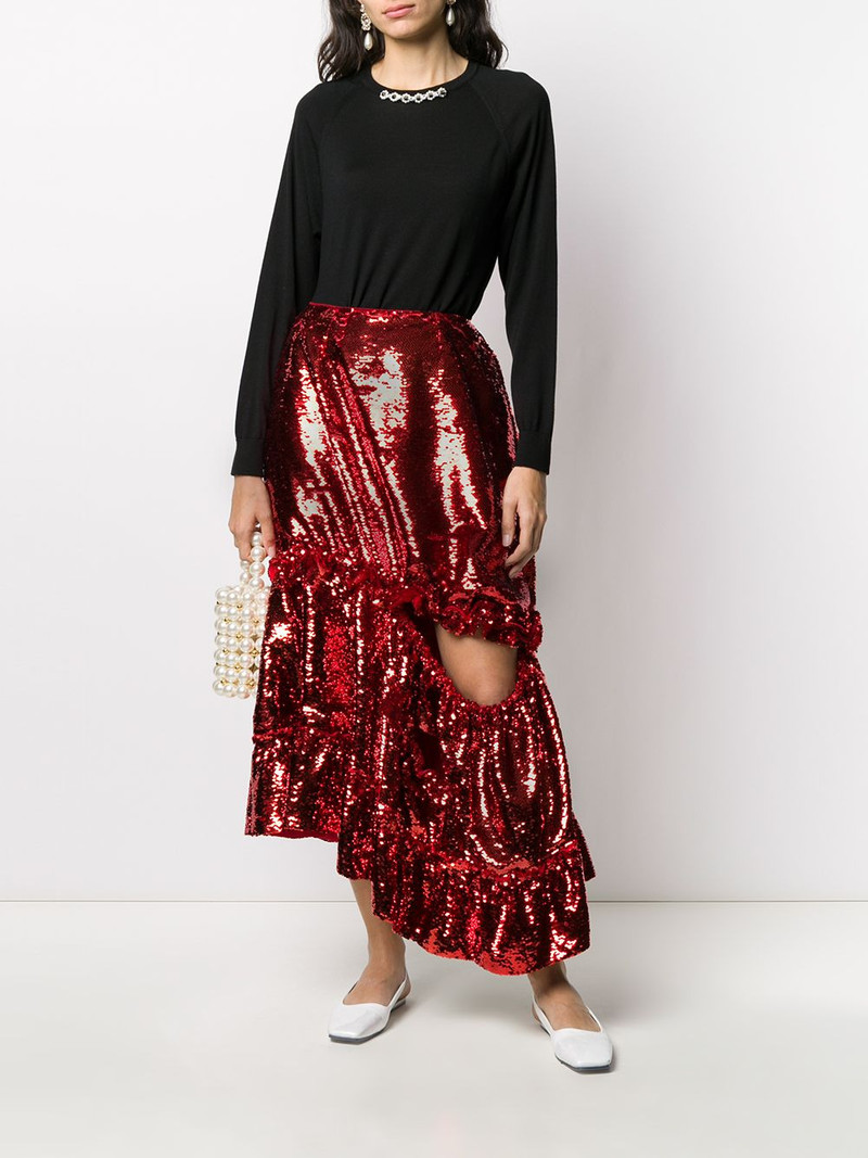 Simone Rocha sequin split seam midi dress outlook