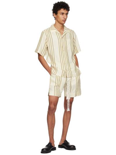 WALES BONNER SSENSE Exclusive Off-White Bowling Shirt outlook