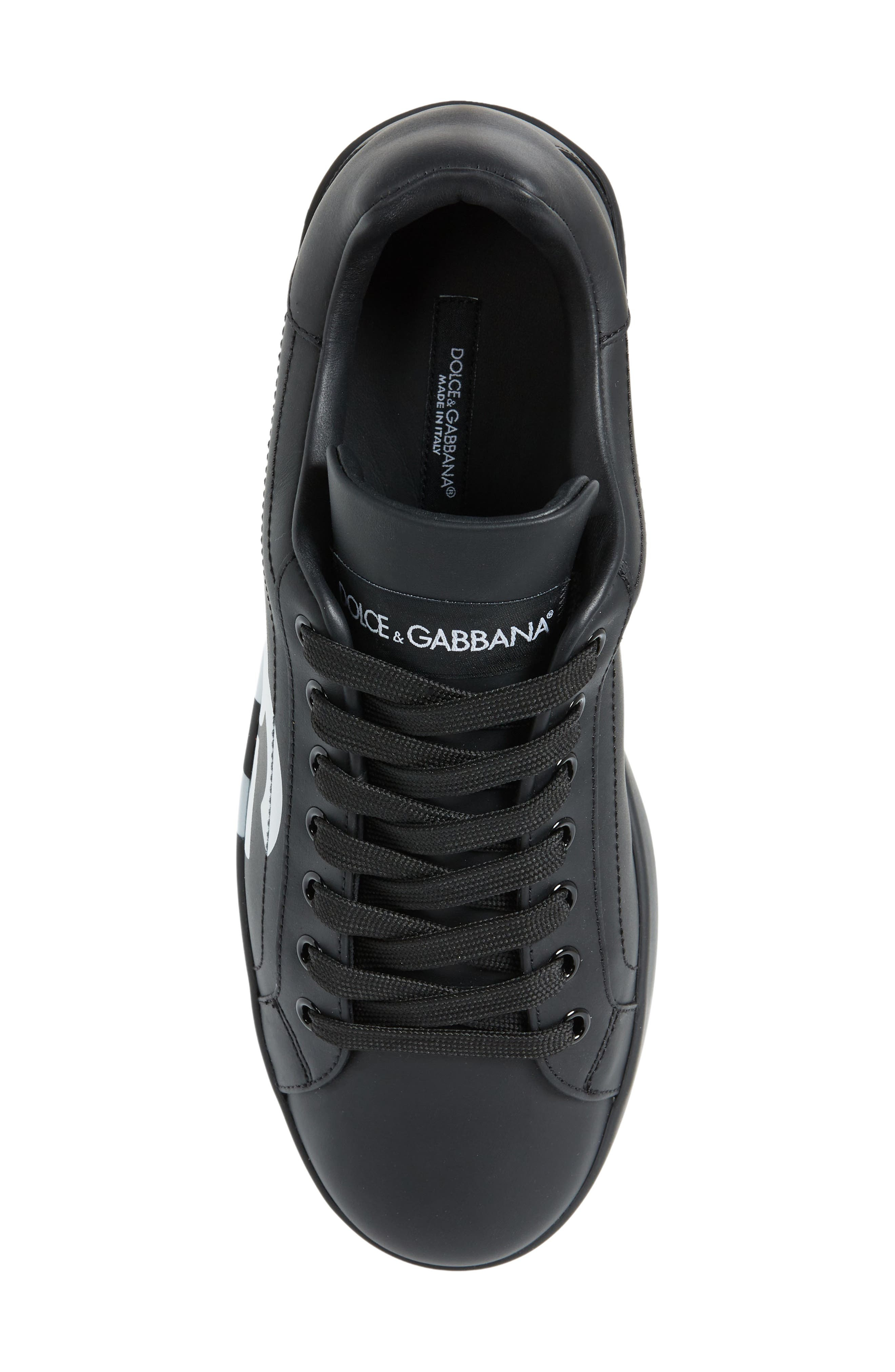 Dolce&Gabbana Portofino Sneaker in Black/Black at Nordstrom - 5