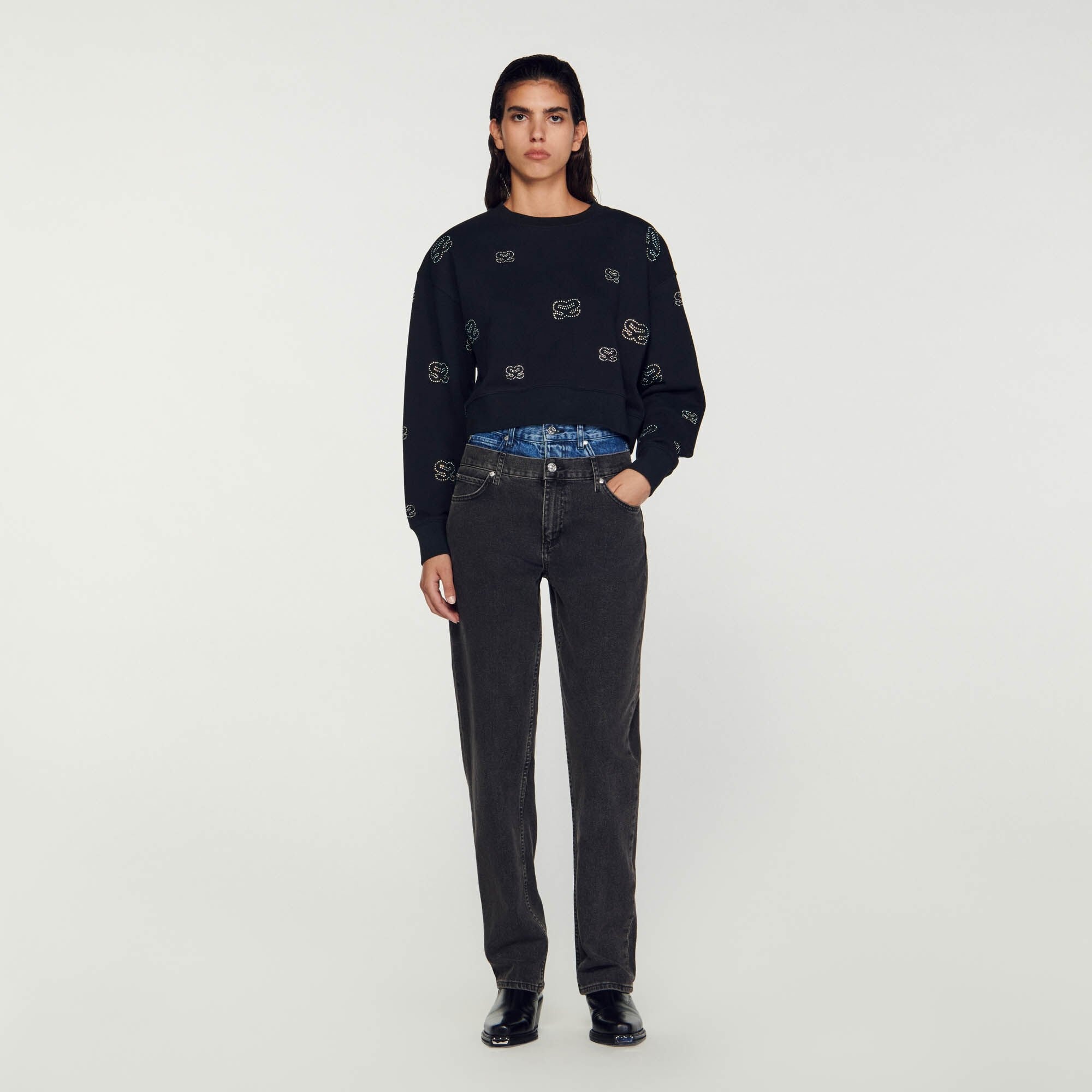 CROPPED DOUBLE S SWEATSHIRT - 2