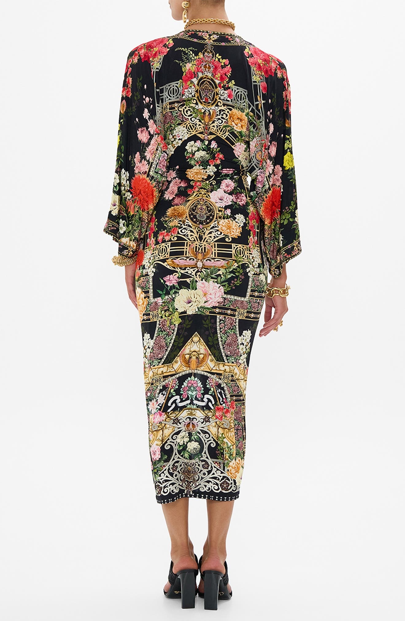 Camilla Adorned in Alexandria Twist Front Long Sleeve Midi Dress at Nordstrom - 2