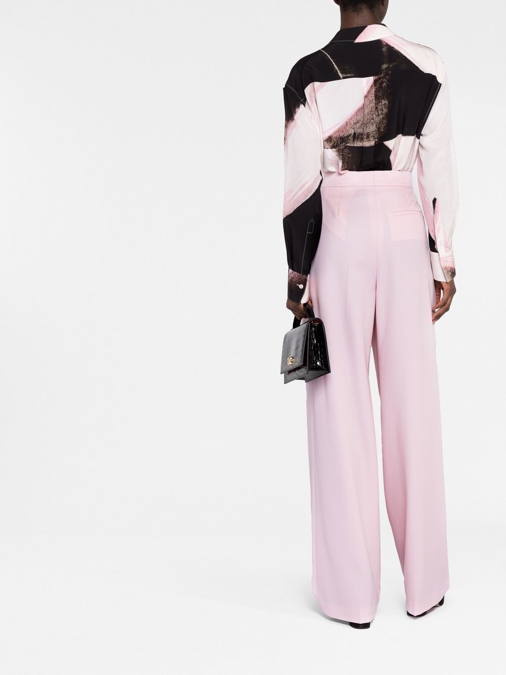 pleated high-waisted trousers - 4