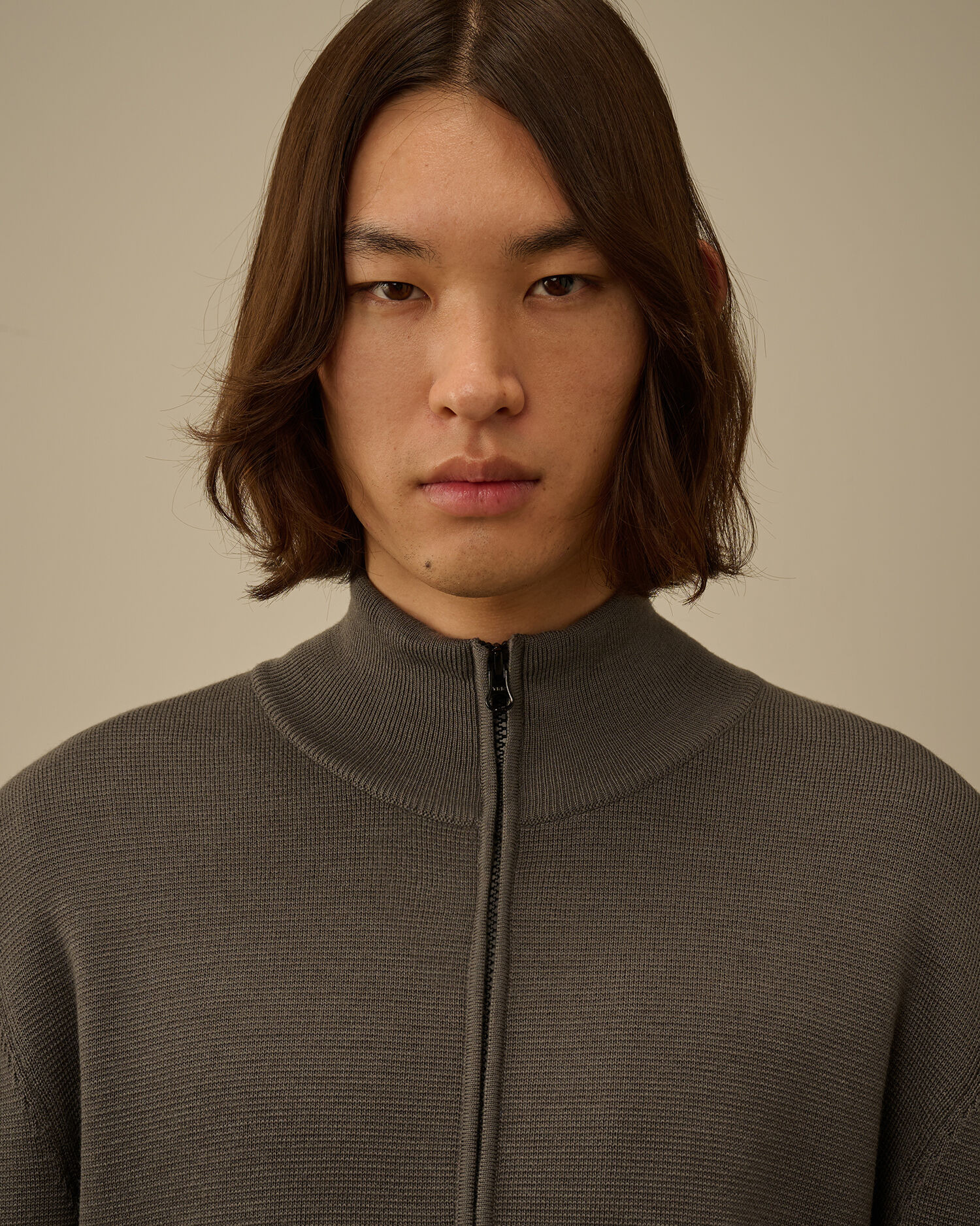 Re-Wool Full Zip Lens Cardigan - 6