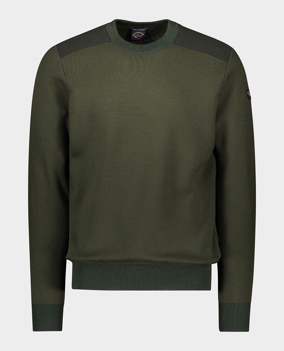 Wool crewneck Jumper with Loro Piana® details - 1