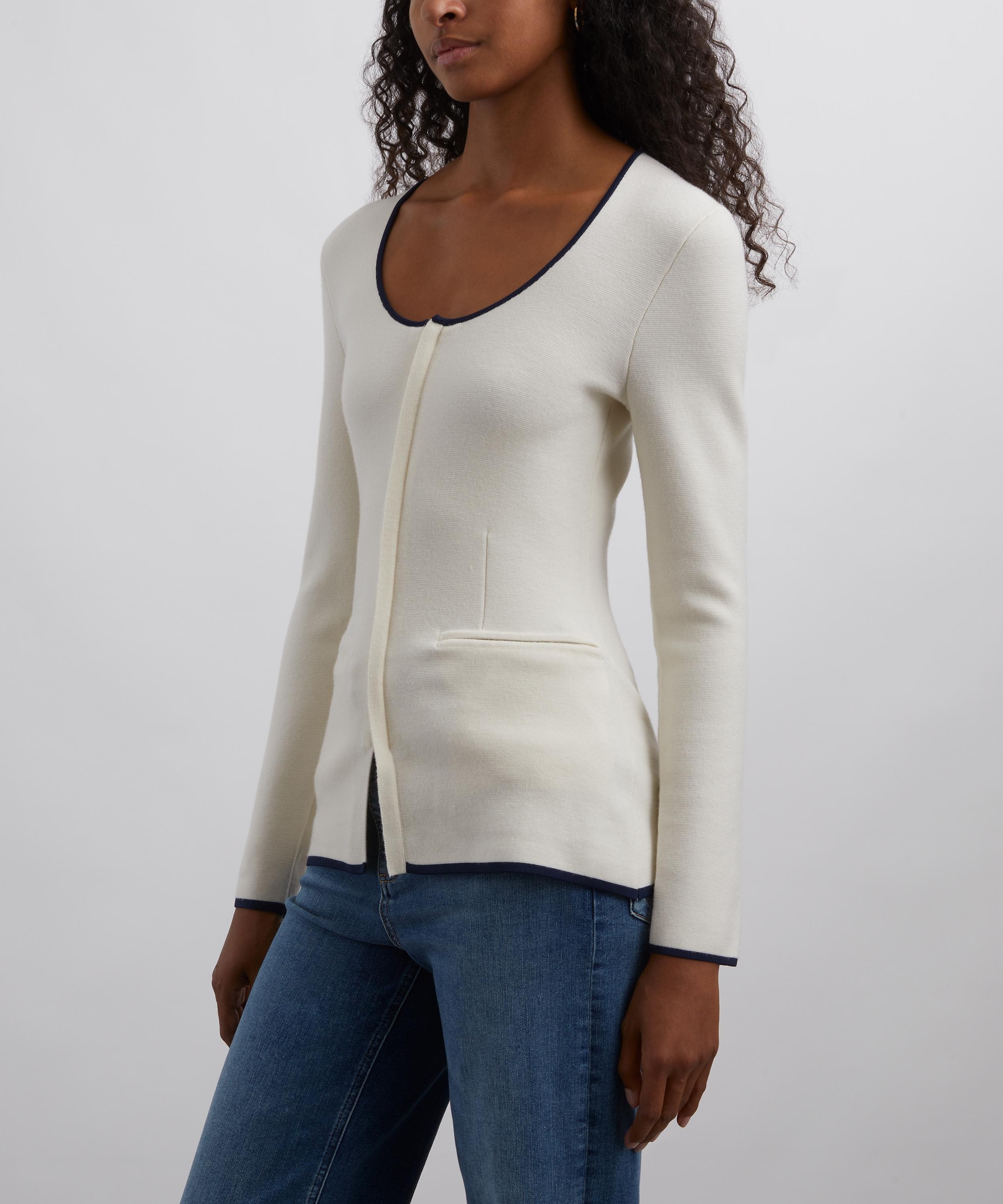 Ella Scoop-Neck Zip-Up Cardigan - 3