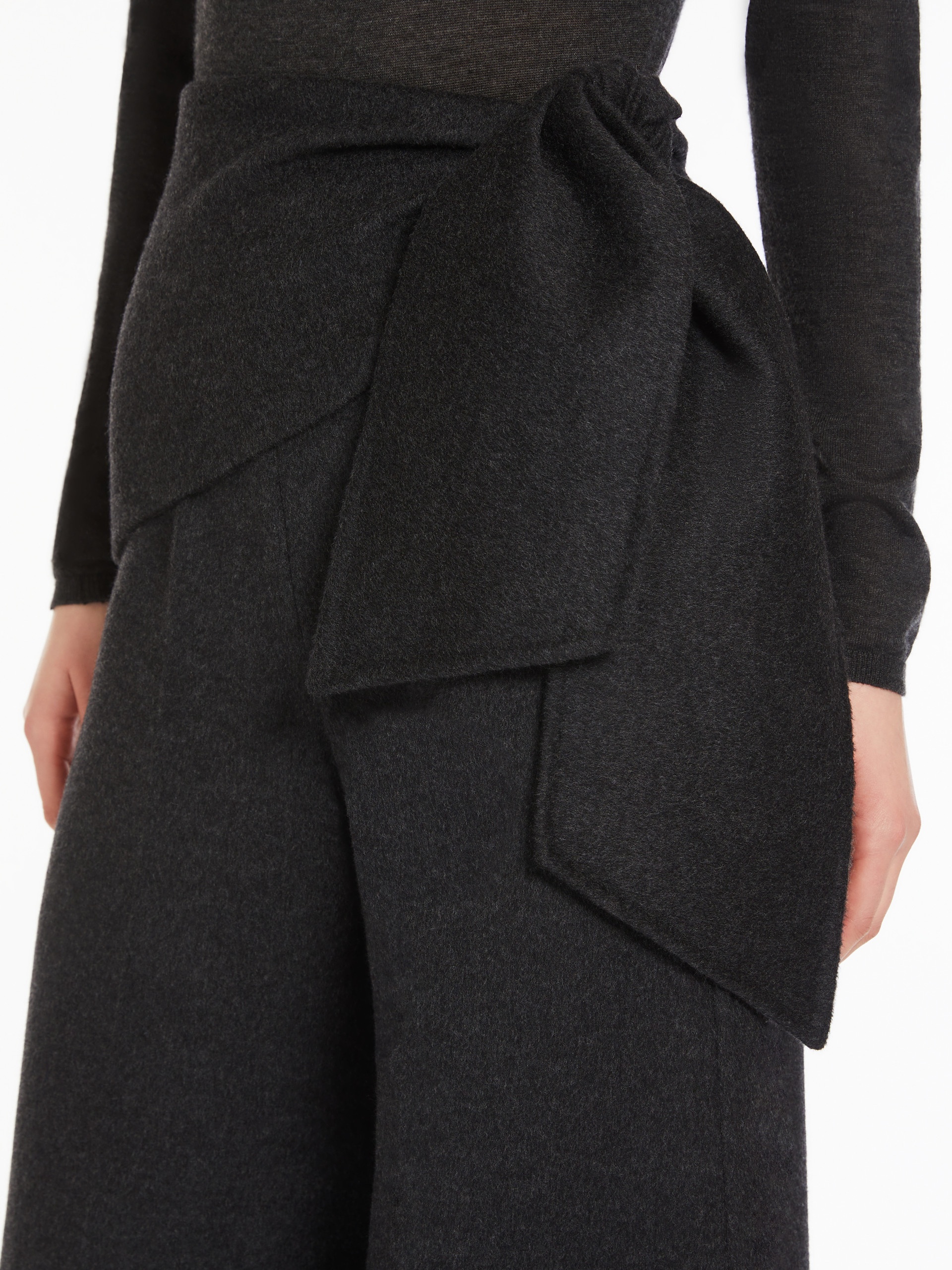 ARSENIO1234 Wide-leg wool felt trousers - 5