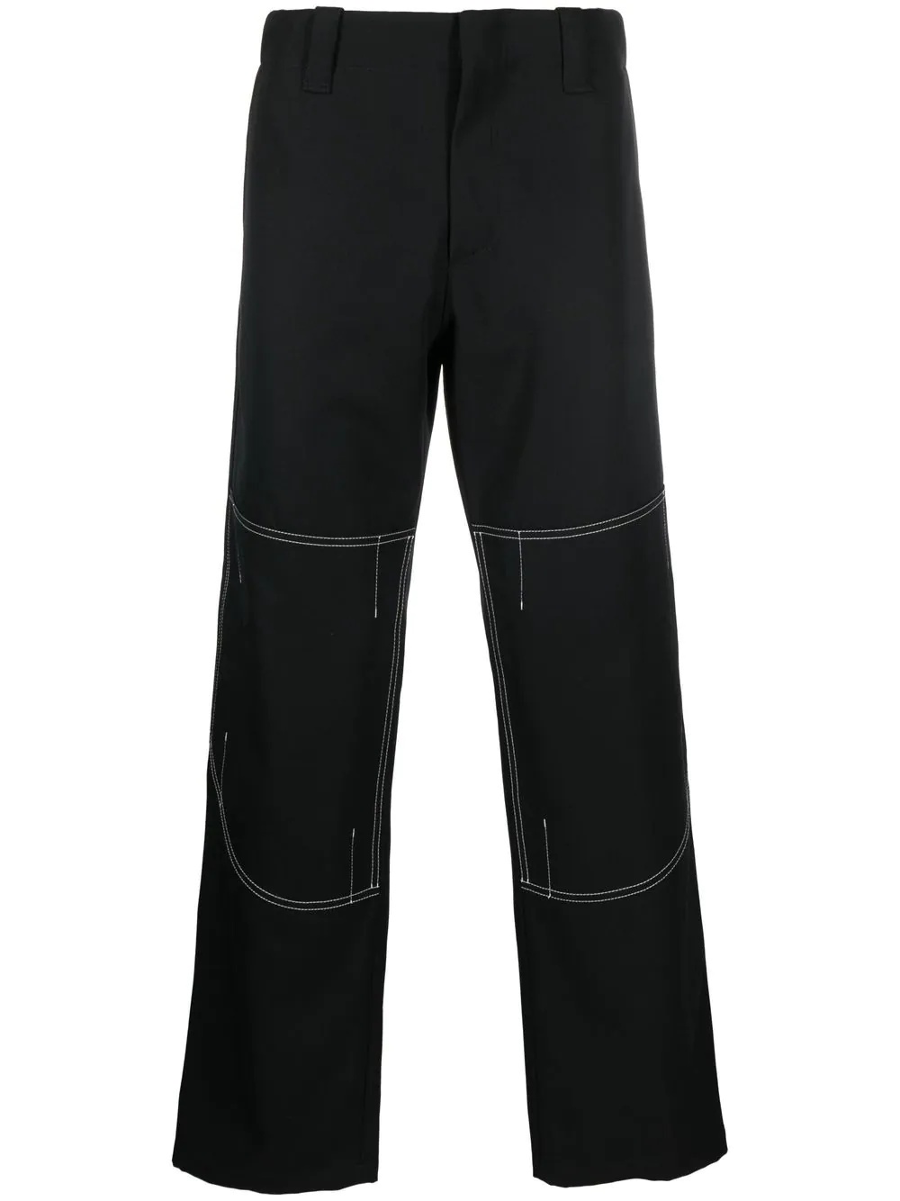 high-waist straight-leg trousers - 1