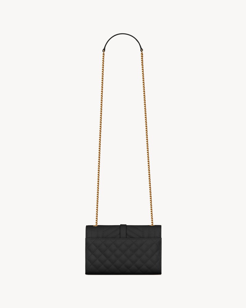 SAINT LAURENT ENVELOPE SMALL IN QUILTED GRAIN DE POUDRE EMBOSSED LEATHER outlook