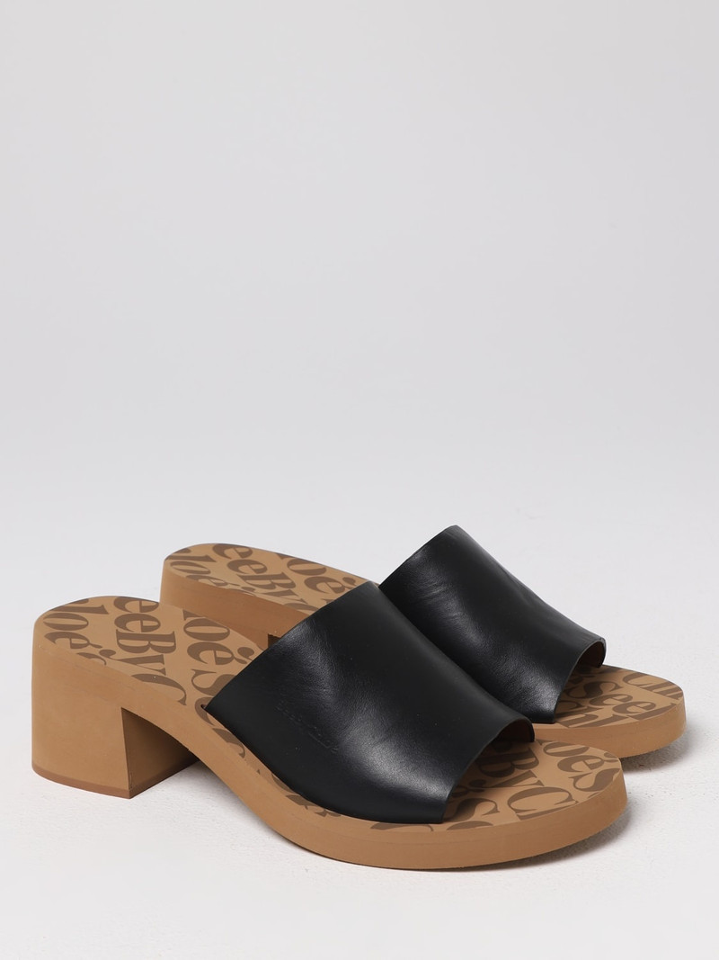 See by Chloé See by Chloé Joline mules in leather and rubber outlook