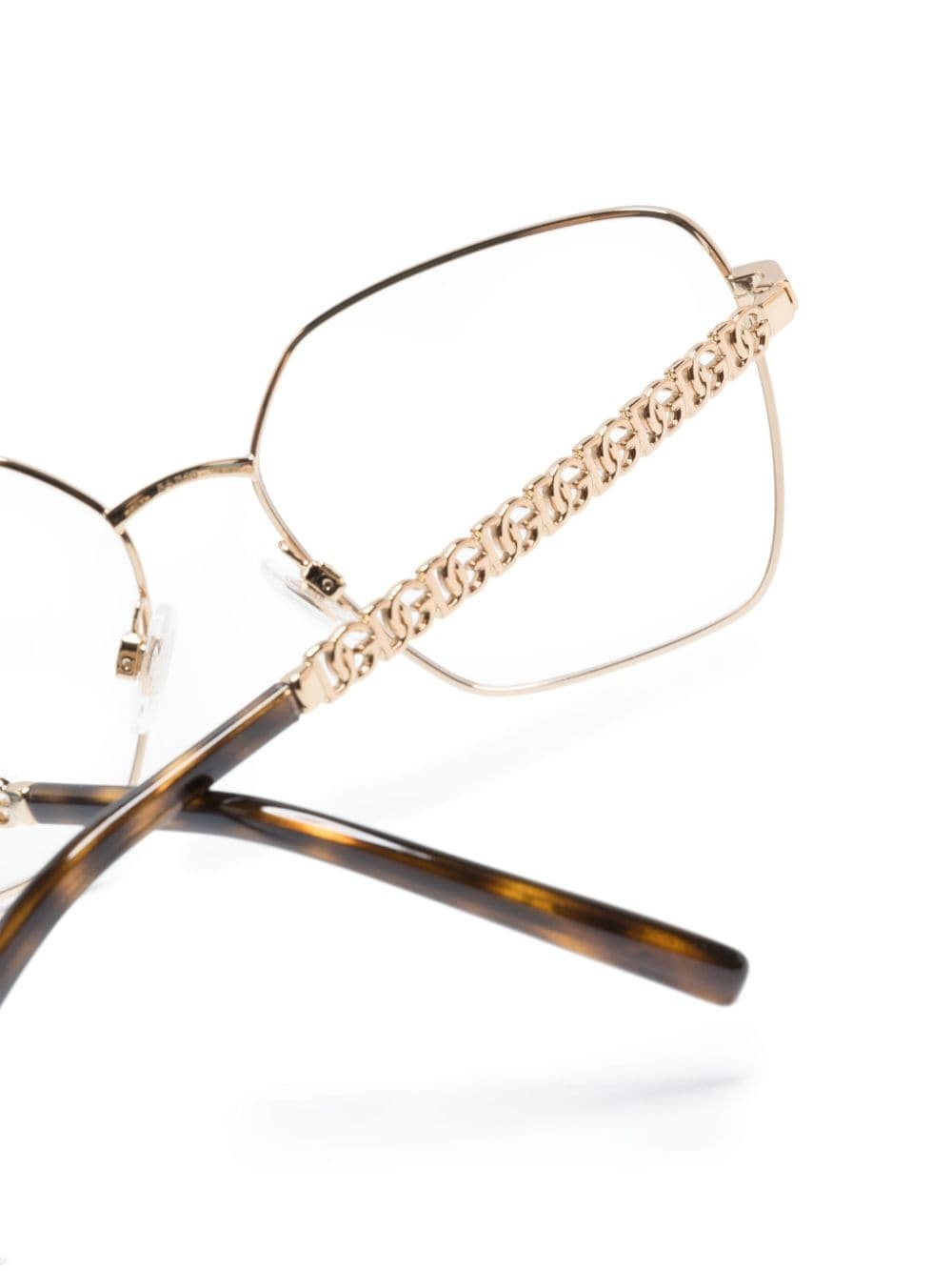 tortoiseshell-effect square-frame glasses - 3