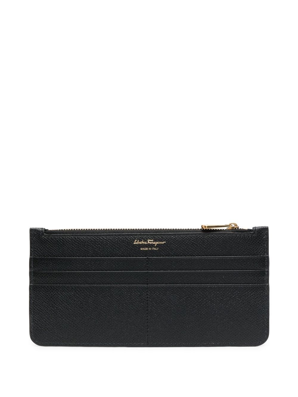 Gancini leather zipped card case - 3