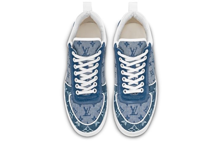 (WMNS) LOUIS VUITTON LV Boombox Monogram Sneakers Denim-Blue 1A8E3S - 4