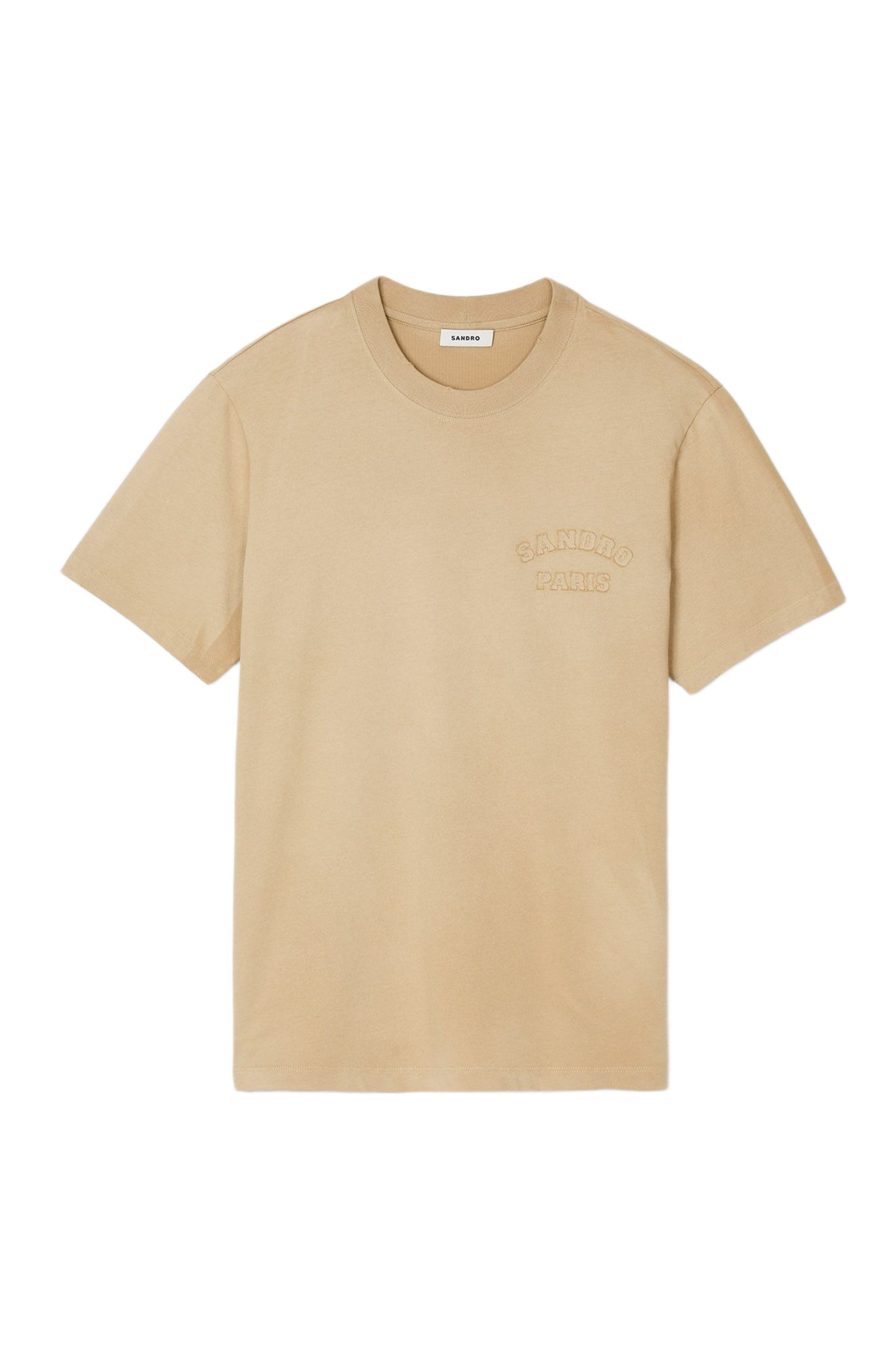 SANDRO Worn-effect T-shirt in Sand. at Nordstrom - 5