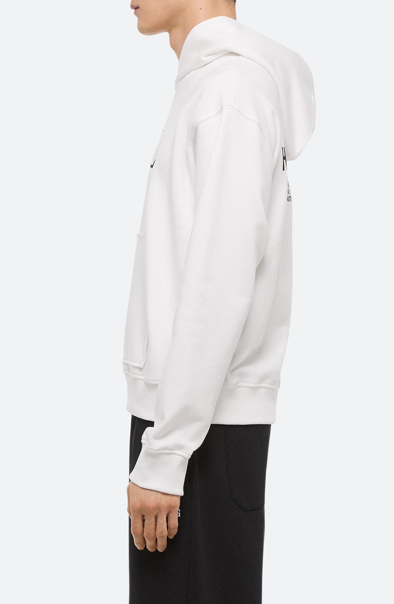 Helmut Lang Capsule Logo Graphic Hoodie in White at Nordstrom - 3
