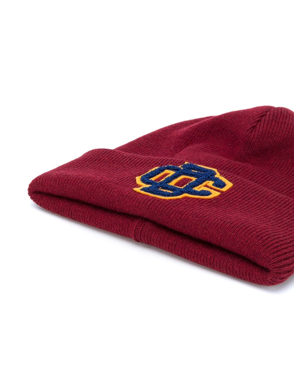 logo patch wool beanie - 2