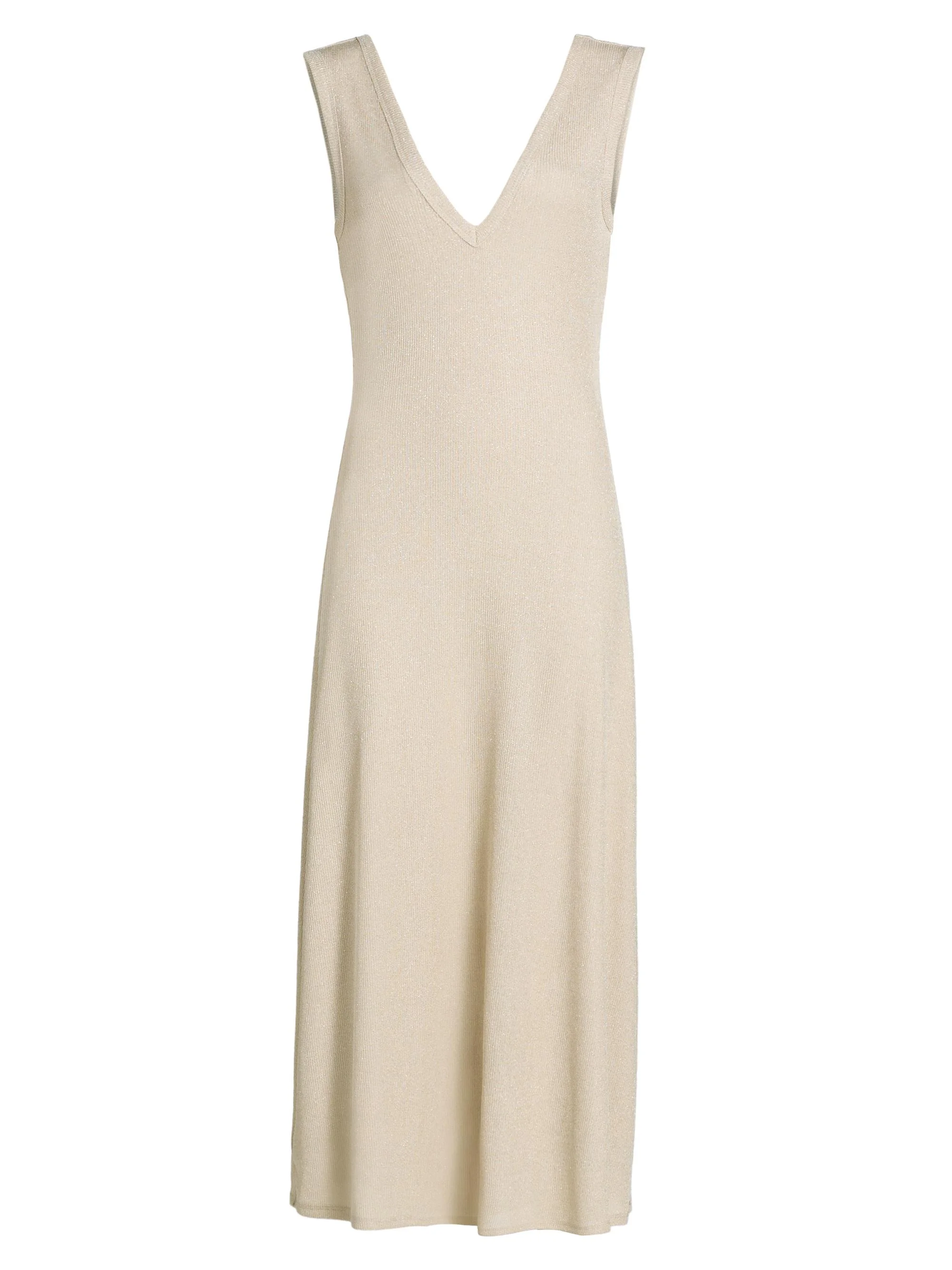 Women's Greta Metallic Knit Midi-Dress - Gold - 1