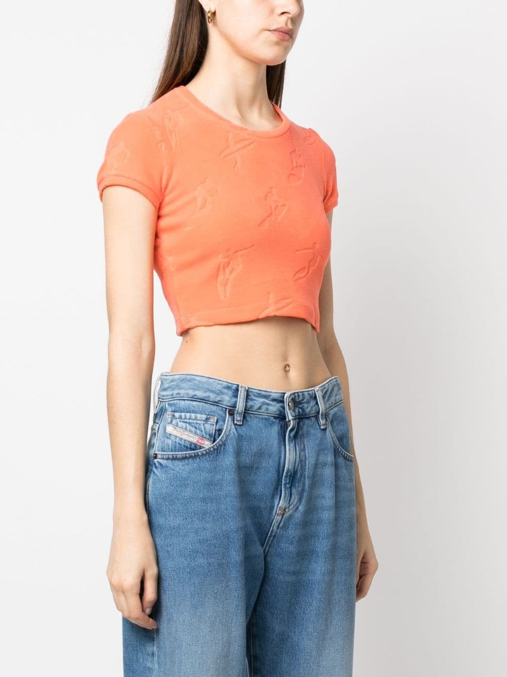 surfer-jacquard cropped top - 3