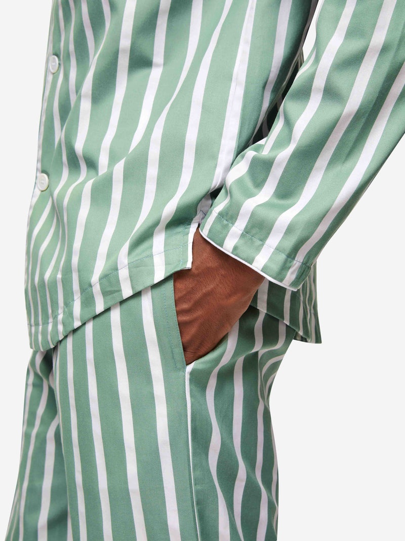 Men's Modern Fit Pyjamas Royal 219 Cotton Green - 5