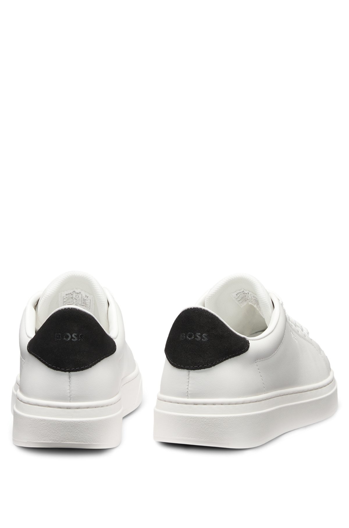LEATHER TRAINERS WITH SUEDE BACKTAB - 5