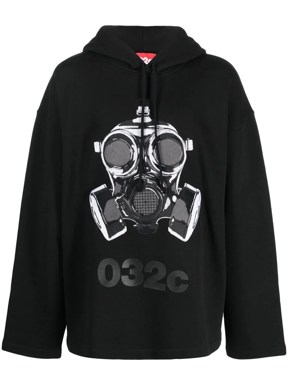 graphic-print drop-shoulder hoodie - 1