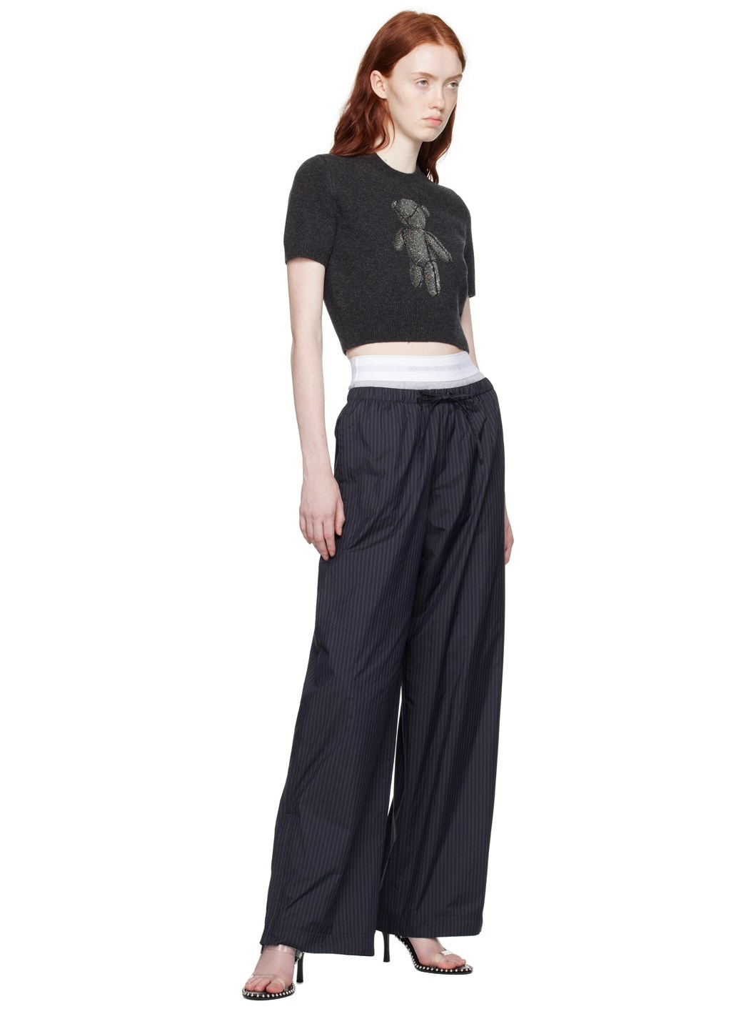 Alexander Wang Navy Monogram Lounge Pants Alexander Wang