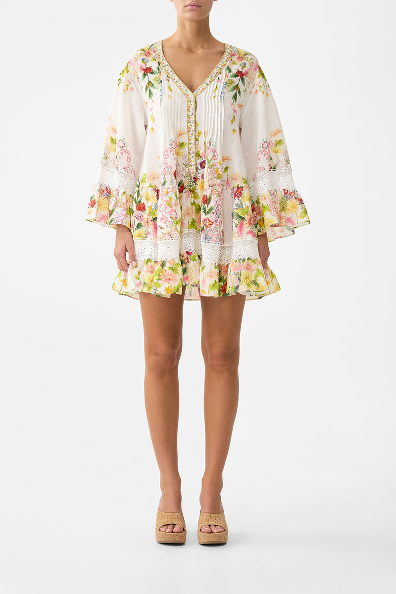 CAMILLA V NECK TIERED DRESS outlook