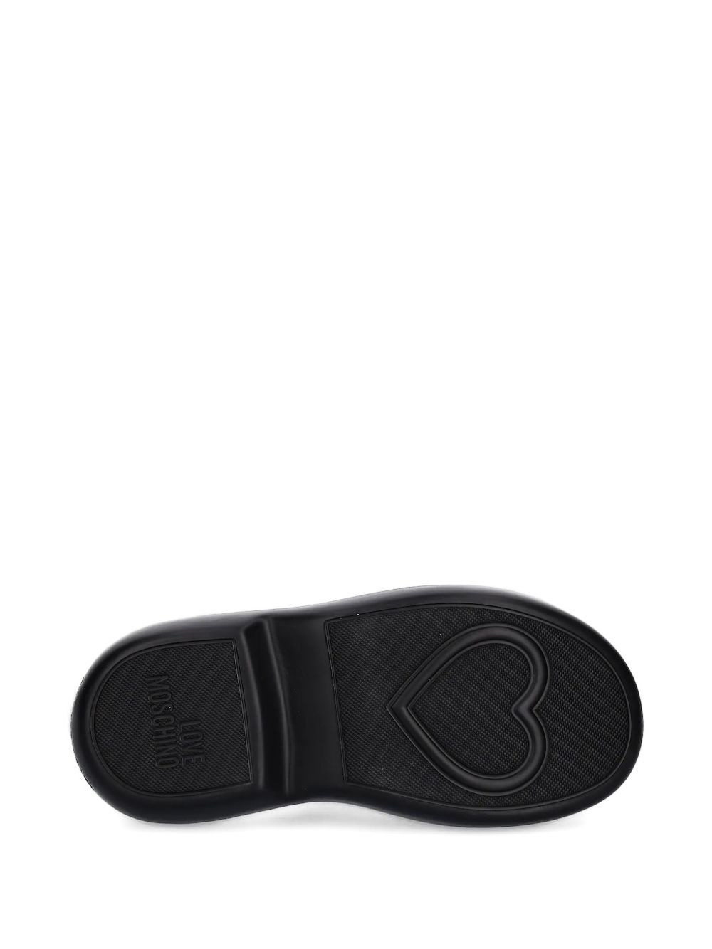 heart-embossed platform sandals - 4
