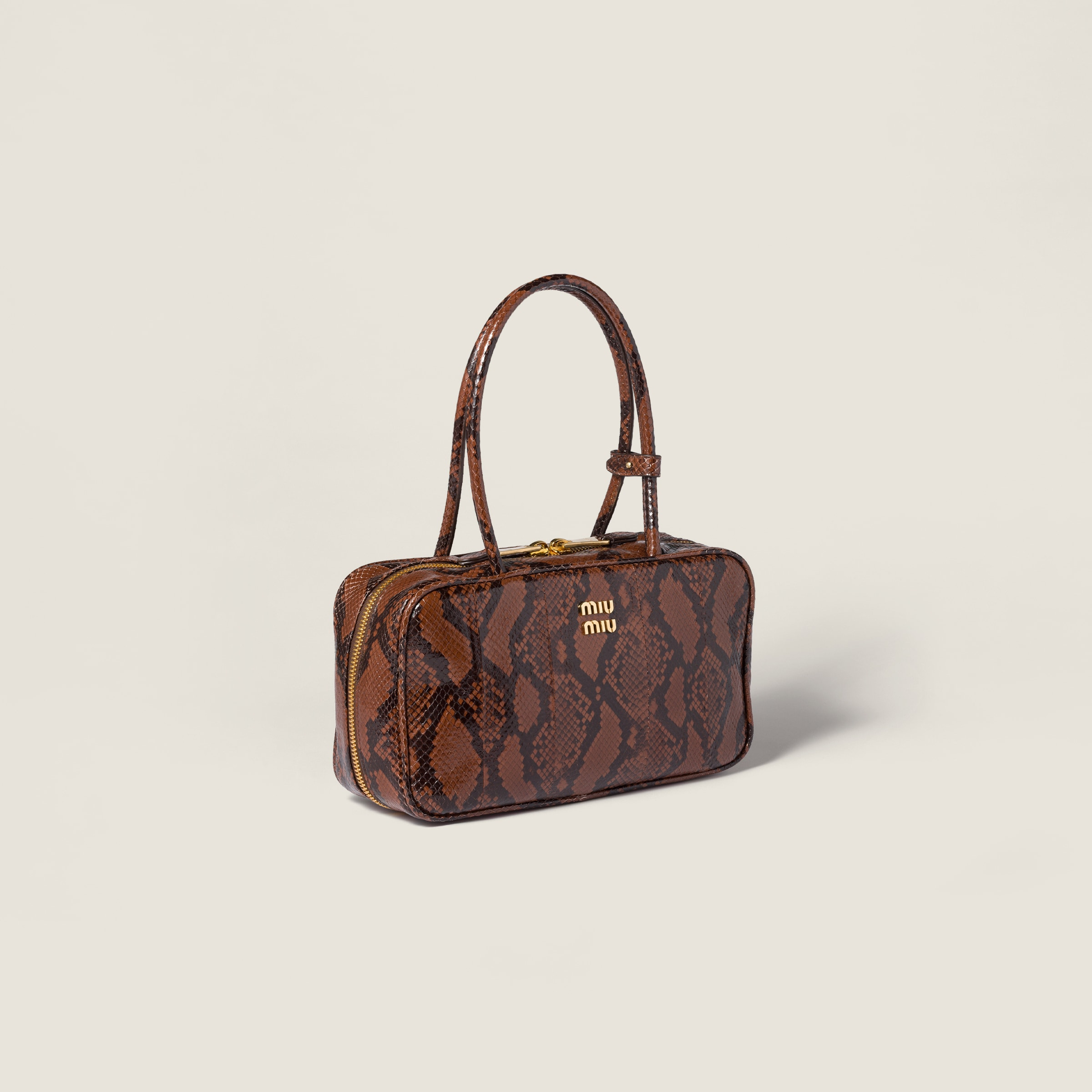 Beau python-printed Ayers leather bag - 2