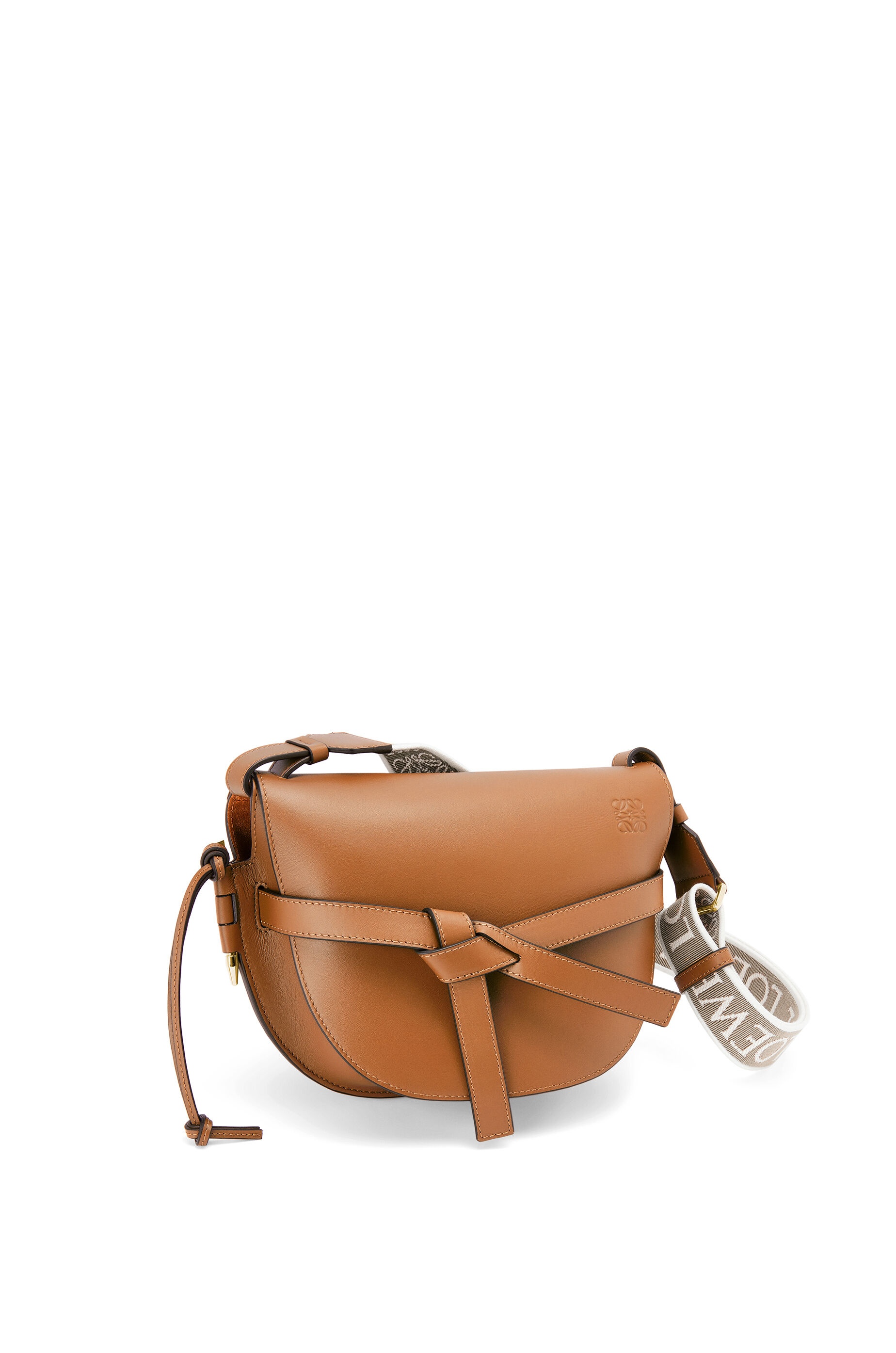 Small Gate bag in soft calfskin and jacquard - 3