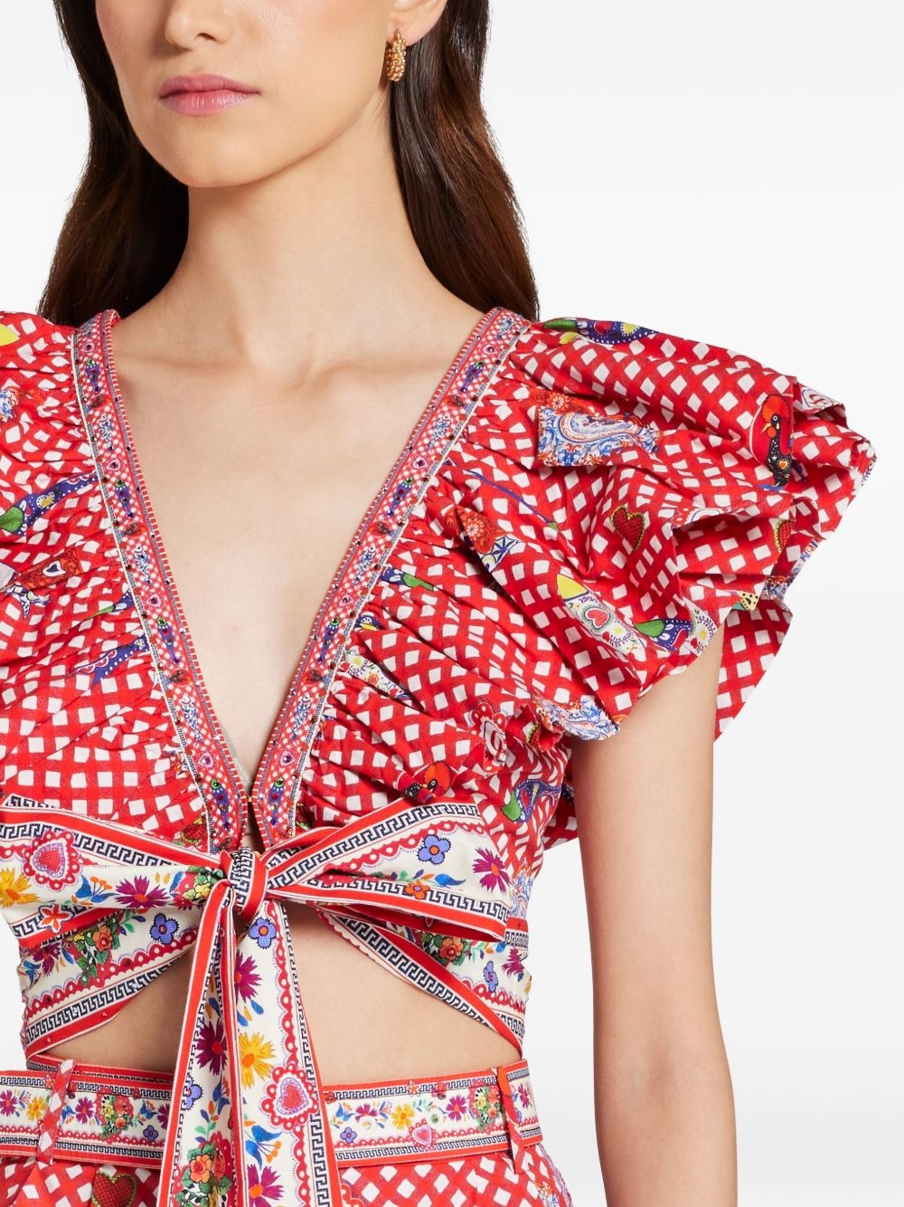 frill-detail wrap top - 5