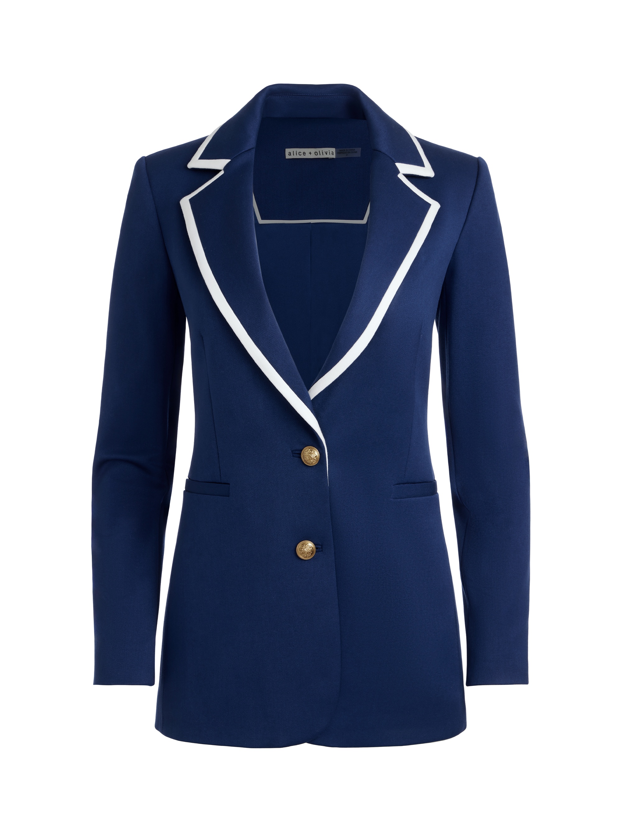 BREANN LONG FITTED TWO BUTTON BLAZER - 1