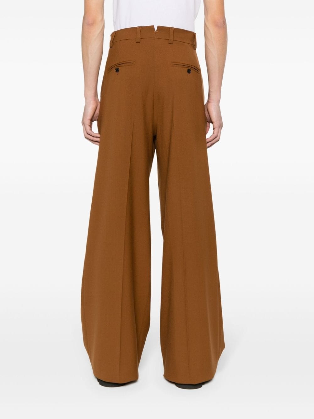 pressed-crease wide-leg trousers - 5