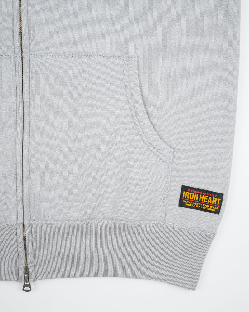 14OZ ULTRA HEAVYWEIGHT LOOPWHEEL COTTON ZIP UP HOODIE - GREY 8